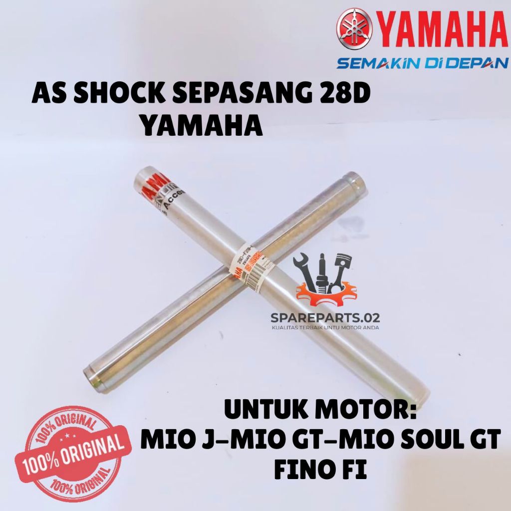 AS SHOCK DEPAN SEPASANG ORIGINAL YAMAHA KODE  28D, AS SHOCK MIO J, MIO GT, MIO SOUL GT, FINO FI