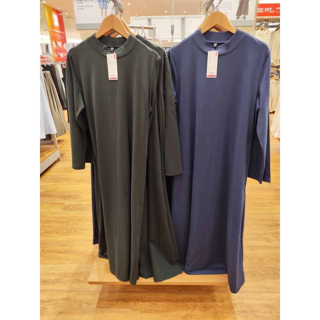 Dress AIRism Katun Lengan Panjang Uniqlo