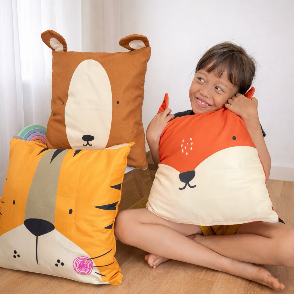 Bantal Bintang Bantal sofa bantal karakter bantal anak QUOTE PILLOW HAPPY PLACE (Bantal kursi/dekora