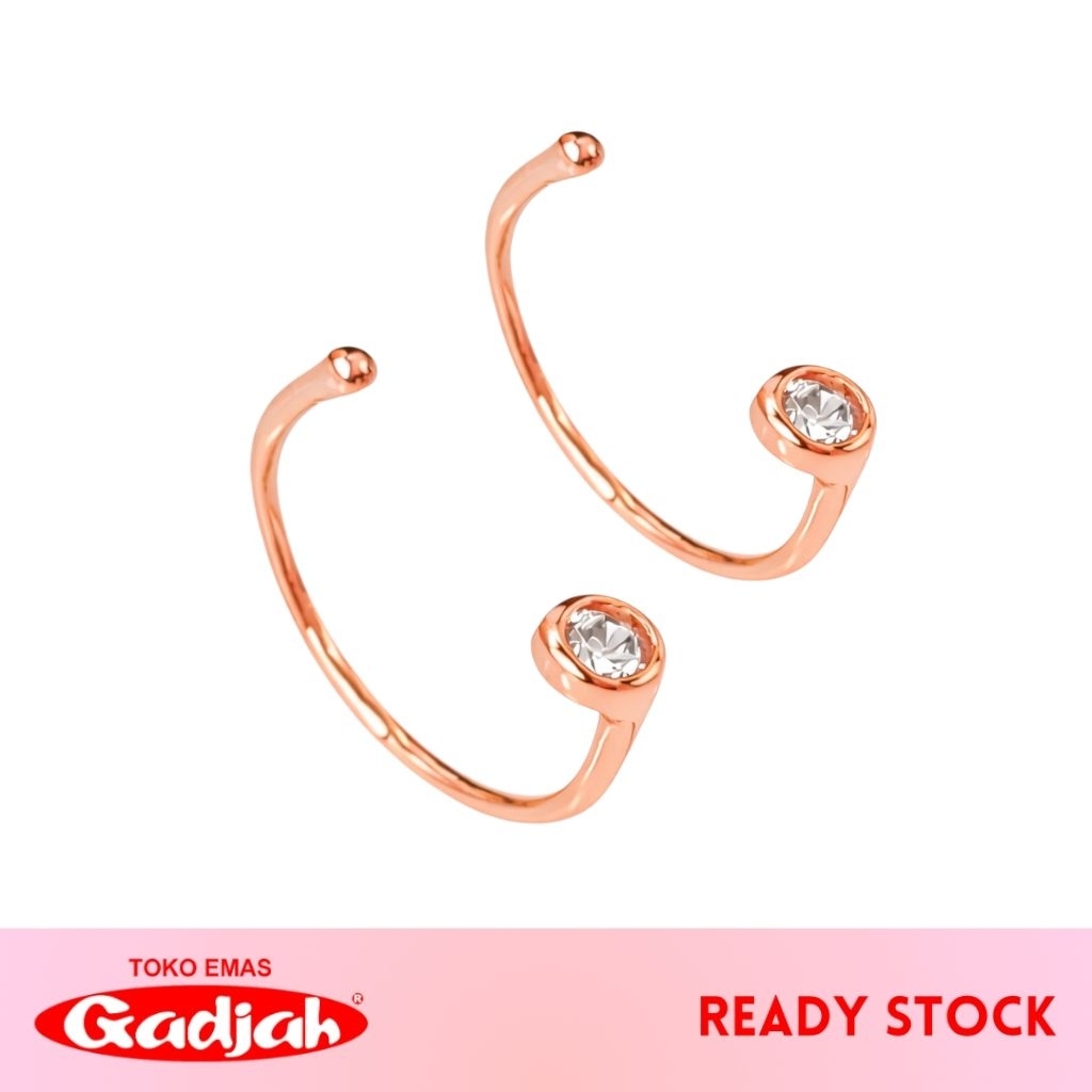 Anting Emas Piercing Solitaire - Toko Emas Gadjah