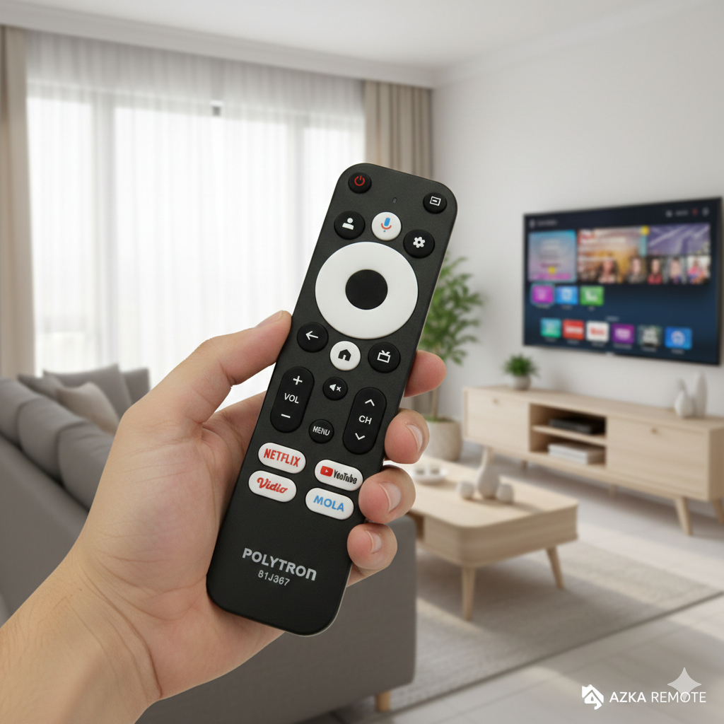 REMOTE REMOT SMART TV POLYTRON MOLA 81J367 ORIGINAL PLS GS