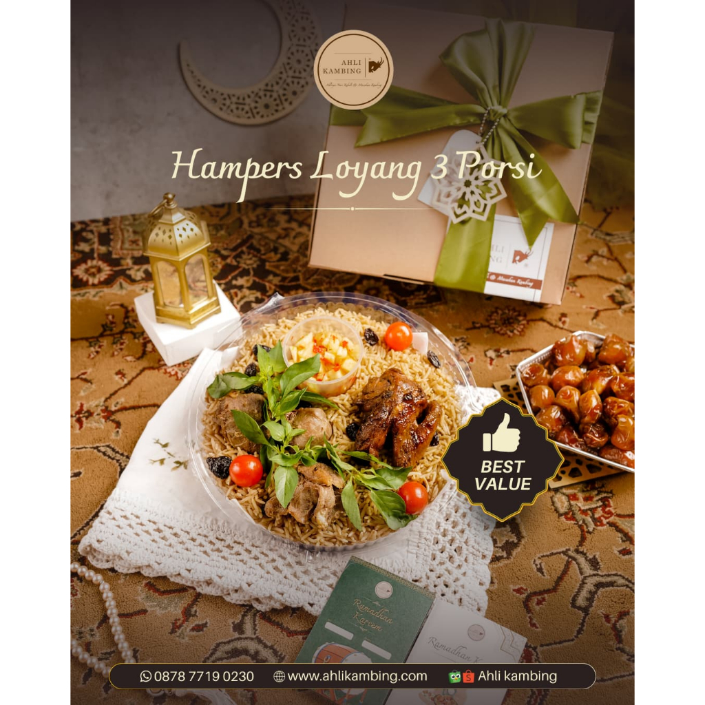 (INSTAN) Hampers Nasi Kebuli/Mandhi Loyang 3 Porsi