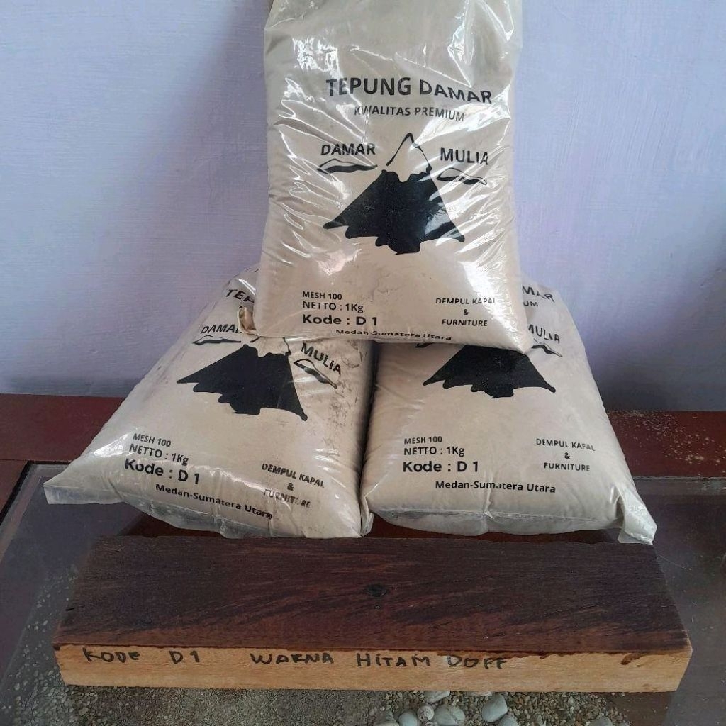 Tepung Damar bahan Plitur Furniture dan lem kapal kayu Damar Mulia Kualitas Premium kode D1 warna se