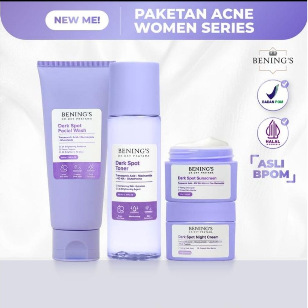 BENING'S CLINIC PROMO DARKSPOT SKINCARE (READY ! ) | MENGHILANGKAN FLEK, MENCERAHKAN WAJAH, BINTIK-B