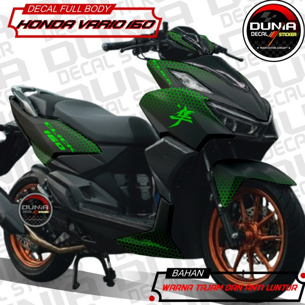 Stiker Honda Vario 160 Decal Bodi Hitam Multiwarna Tahan Lama Decal Vario 160 Stiker full body Honda