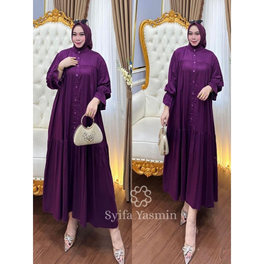 Gamis  susun bunga
