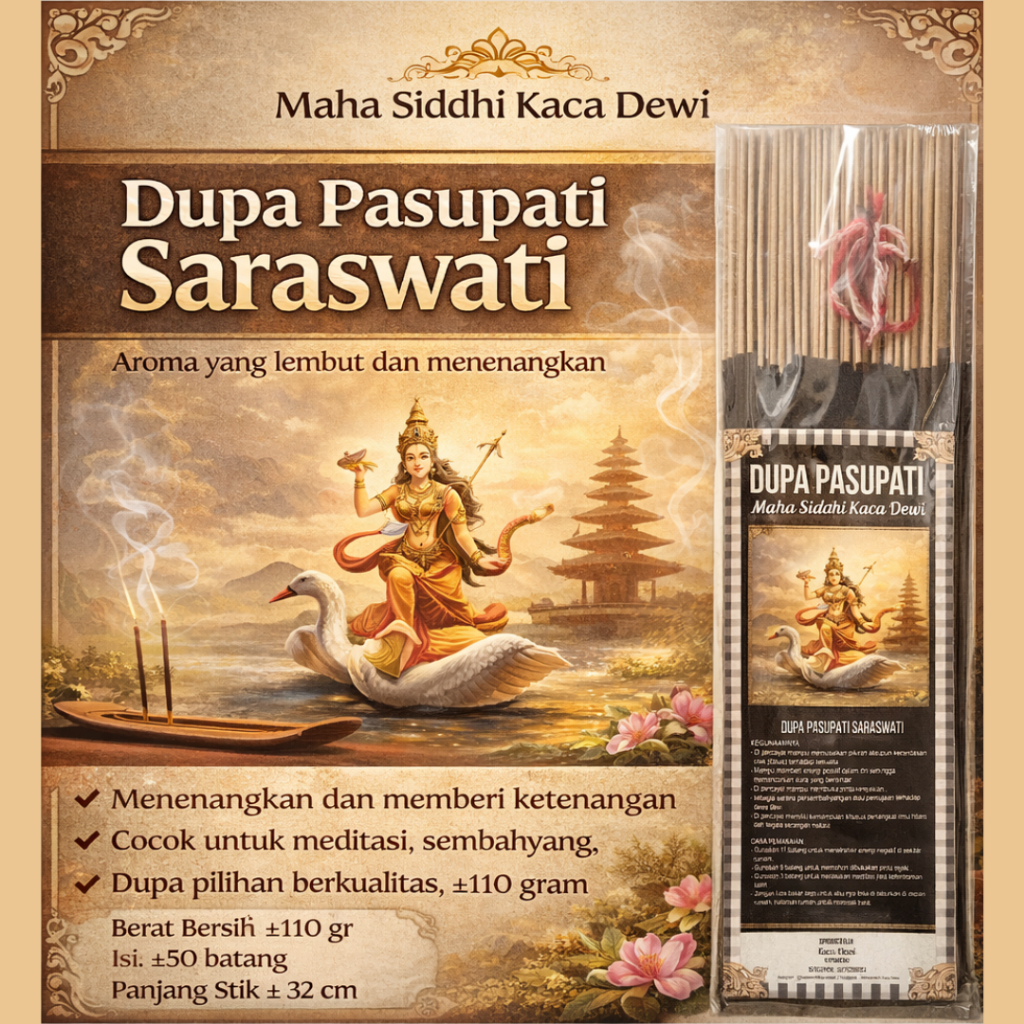 Dupa Pasupati Saraswati (110 Gram) – Maha Siddhi Kaca Dewi