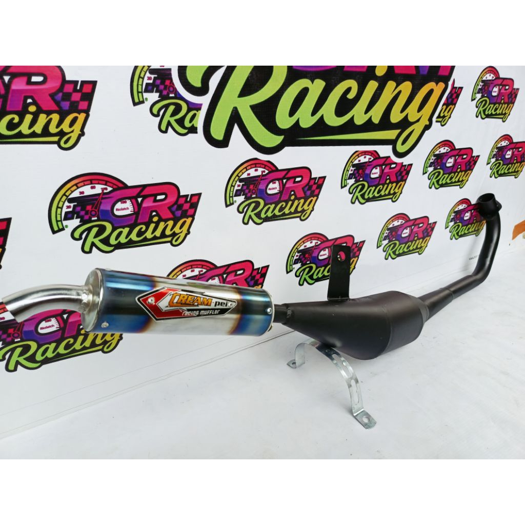 Knalpot Motor 2 tak B-PAZZ dan CRIMPIE SATRIA R LUMBA/HIU BLACK Racing