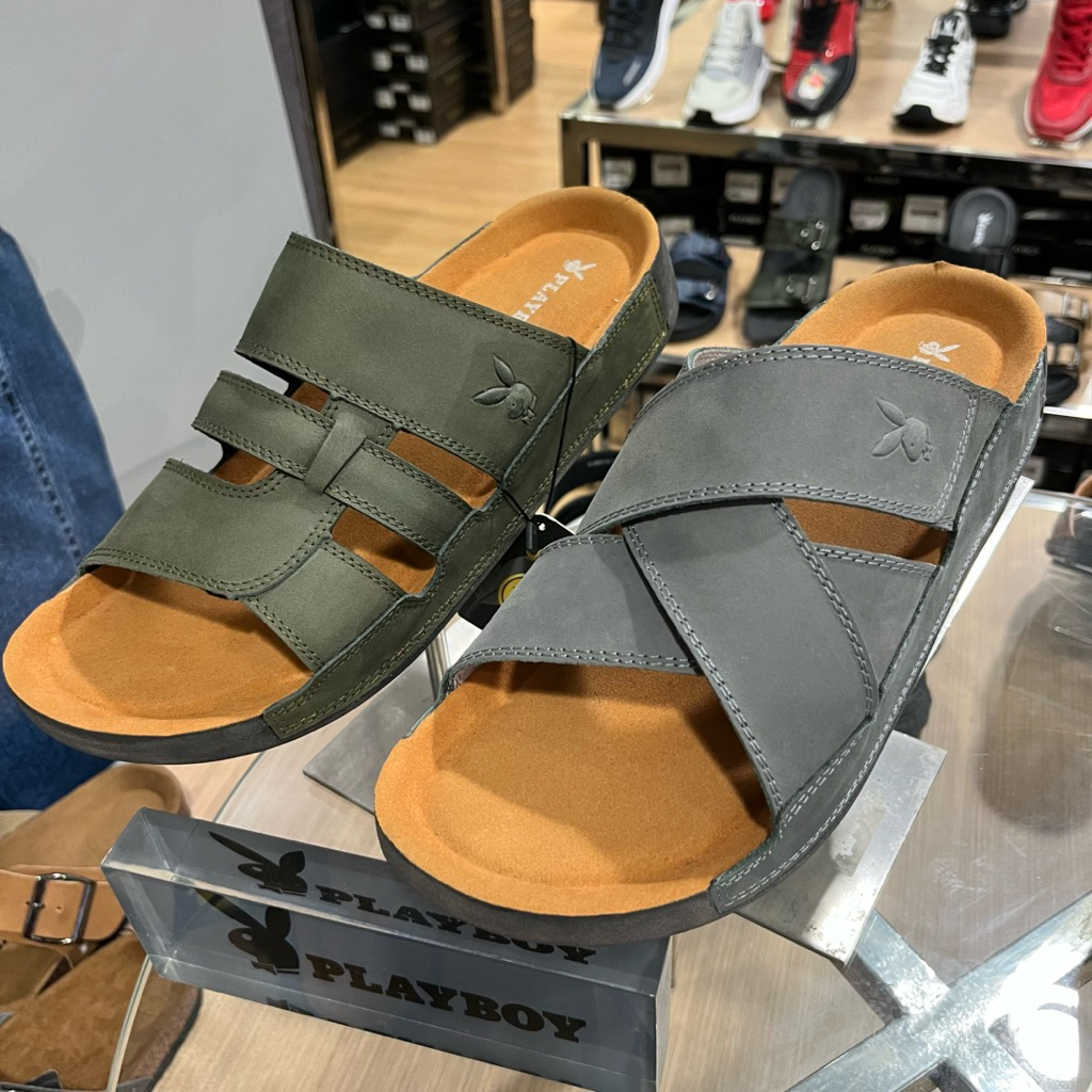 PLAYBOY sandal pria kulit terbaru