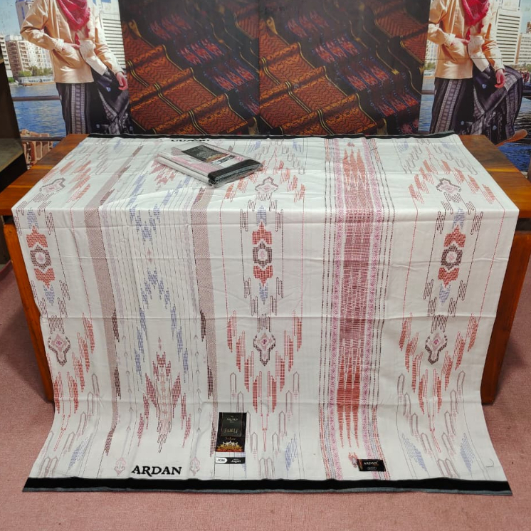 ARDAN Sarung Premium Benang Pilihan Motif Eksklusif Putih Brillant Keluarga sarung ardan brilliant