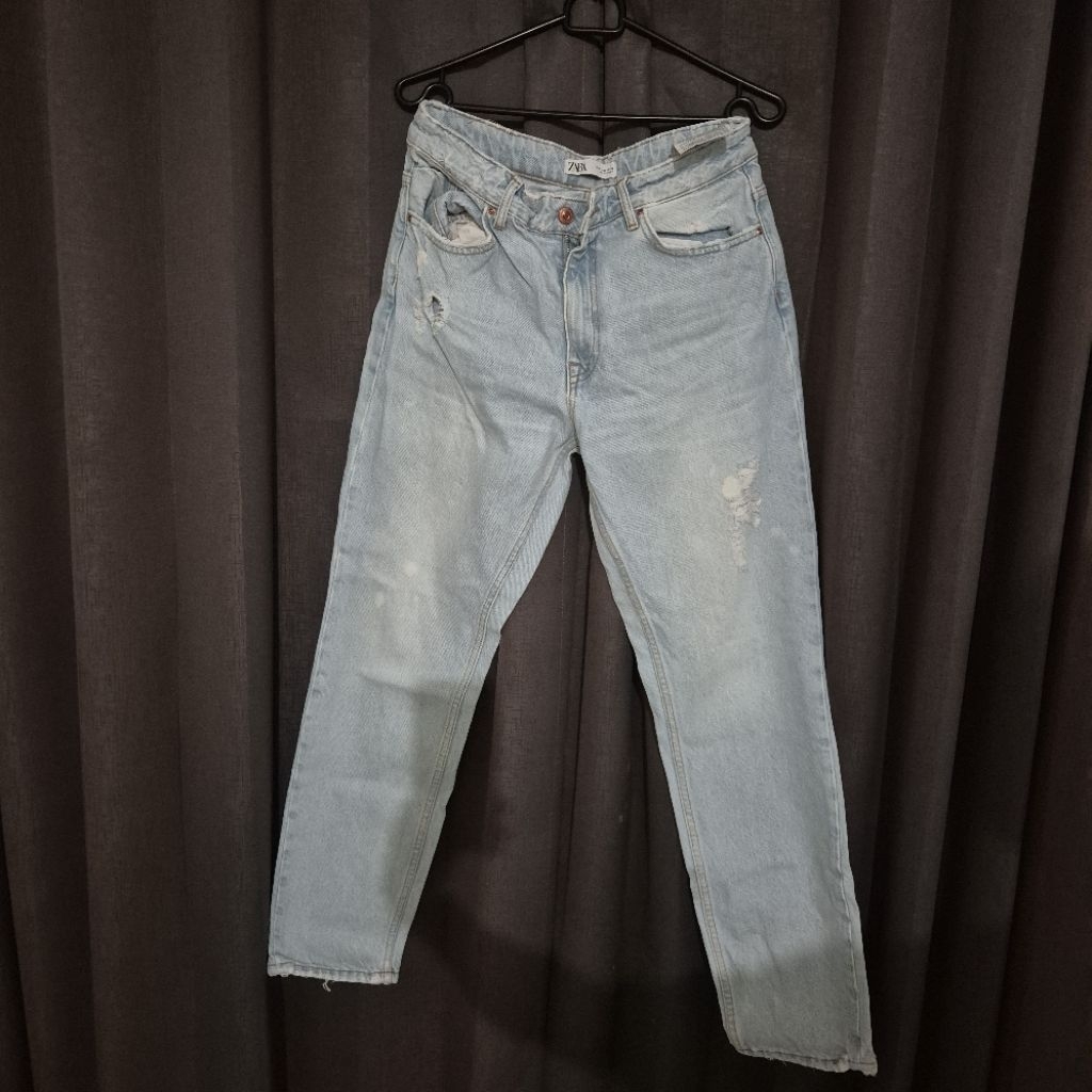 celana jeans ripped wanita zara ori