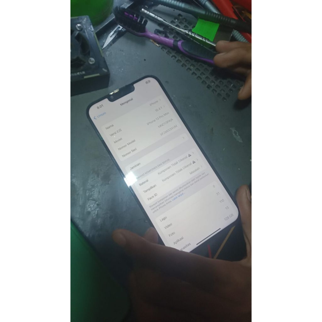 mesin Normal Iphone 13 Pro max IboX 128GB Pascode aman  tembus menu icloud on ALL OPERATOR