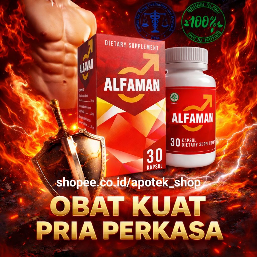 Obat Kuat Pria Herbal ALFAMAN + Gel Pria Dewasa | Stamina & Vitalitas