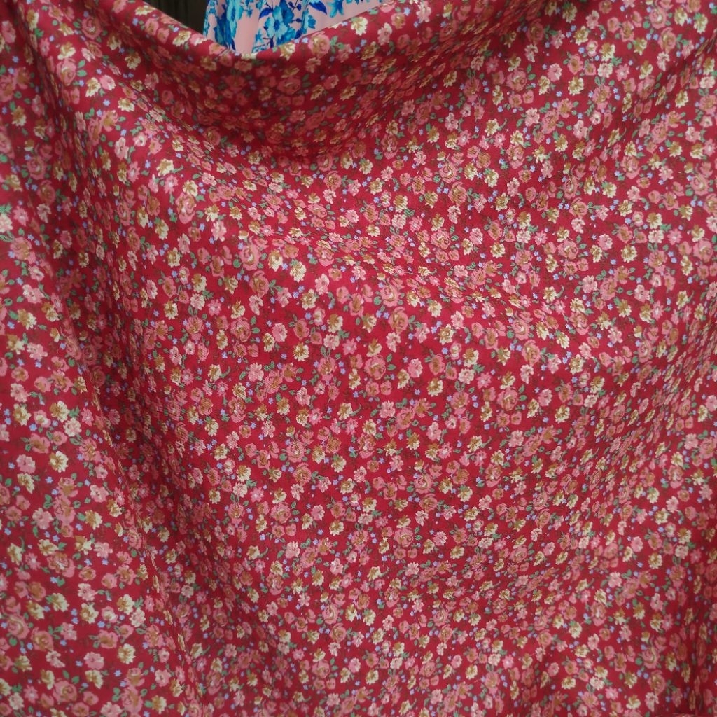 Kain Linen Motif Bunga Kecil Ja Premium – Adem, Halus, Jatuh, Tidak Terawang,Elegan – Cocok Untuk Ga