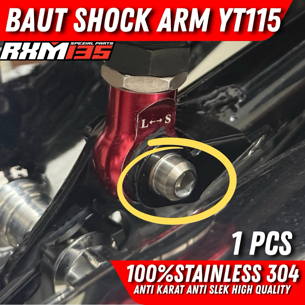 BAUT ARM YT115 CUSTOM BUBUT STAINLESS 304 YT115 RX KING RXS BY RXM135