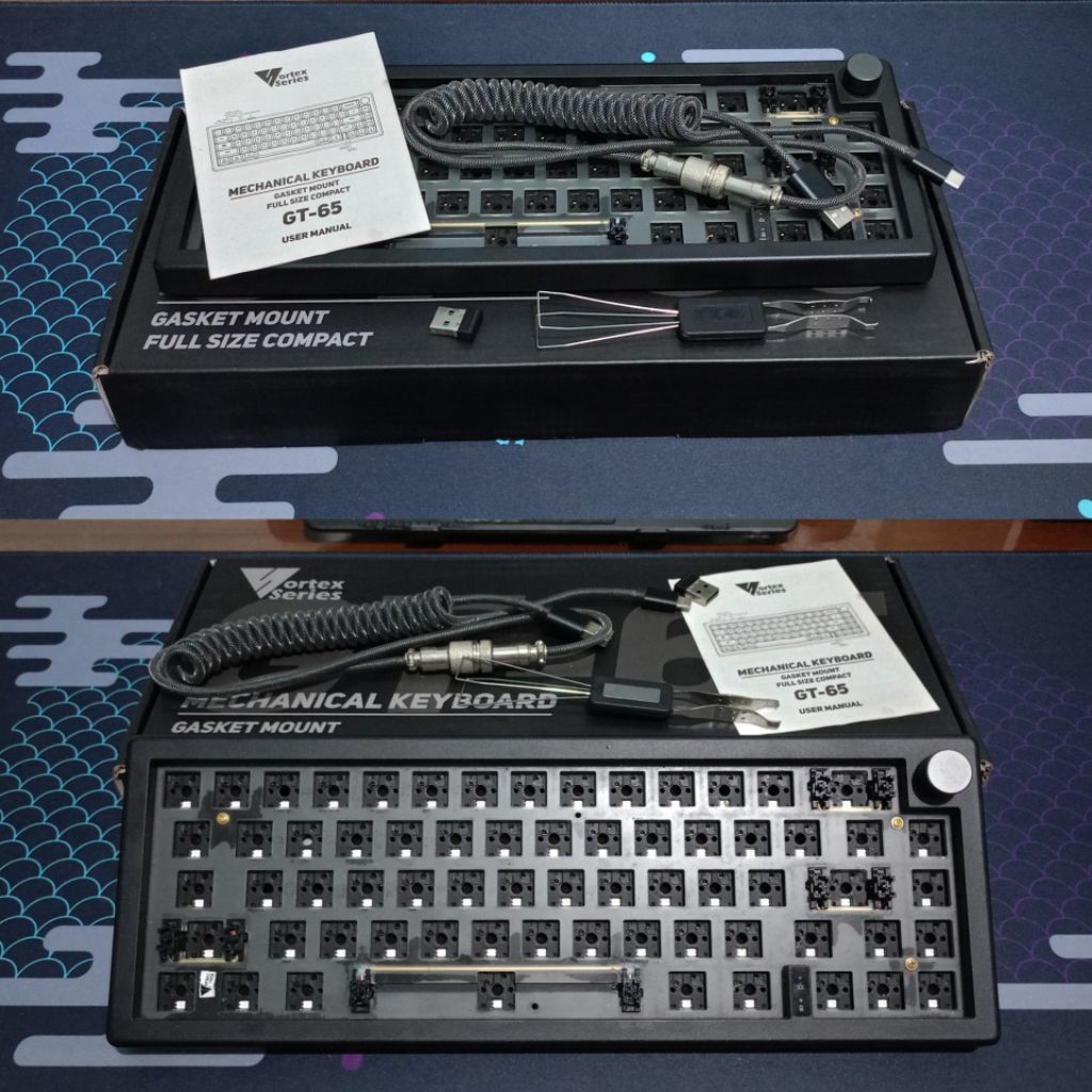 Barebone Vortex Series GT65 Hitam Minus Wireless (Not Japan Sign Road)