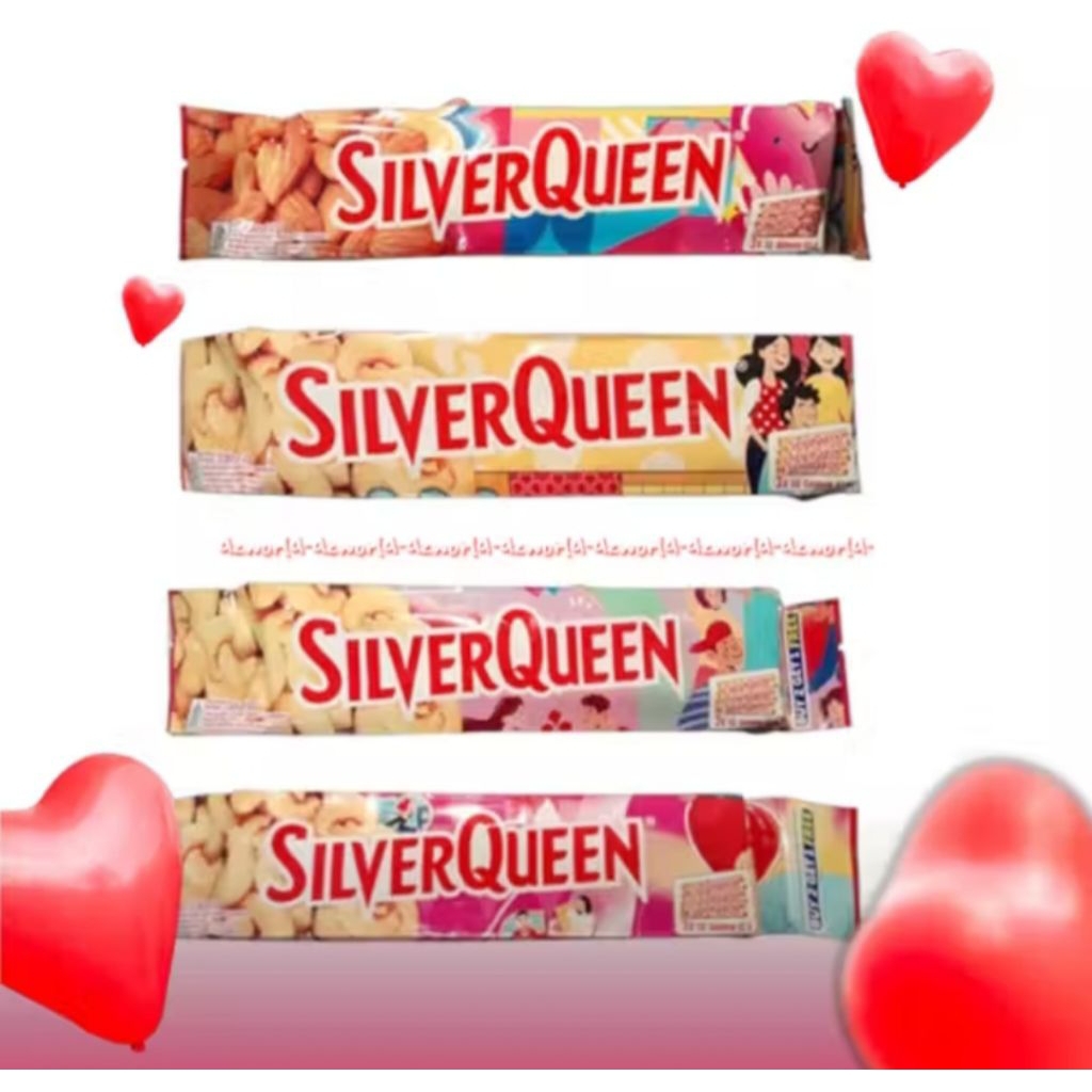 Coklat Silverqueen Buy 2 Get 1 Edisi Valentine Almond | Cashew 52gr