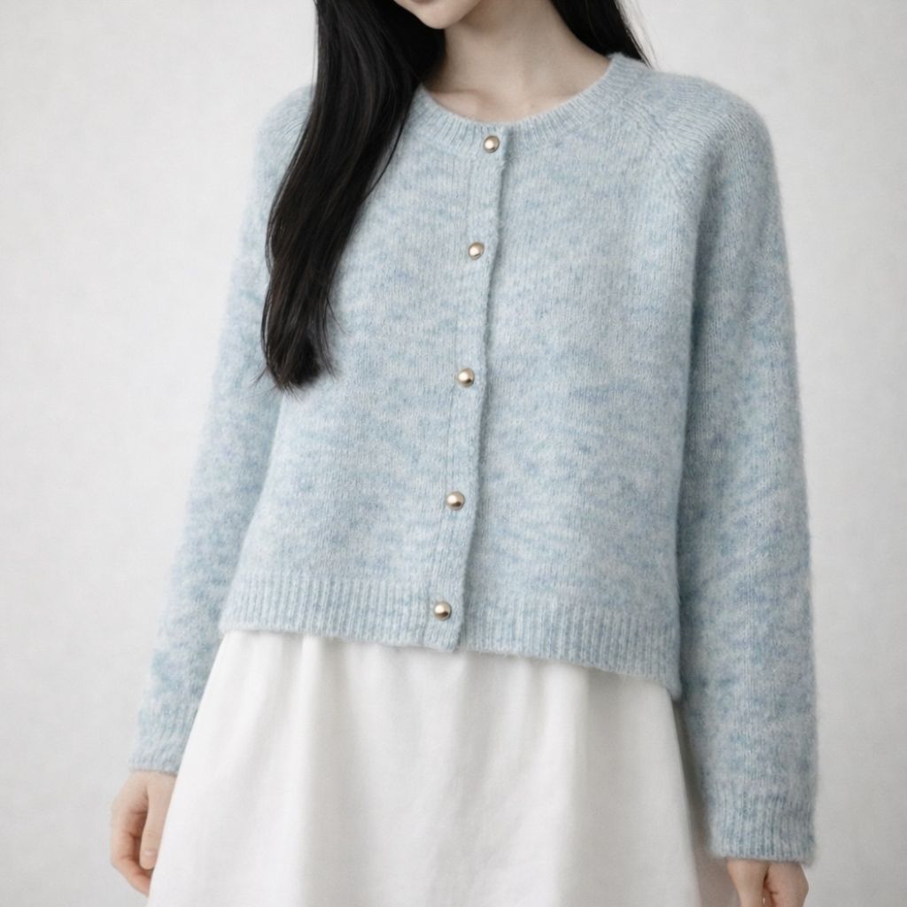 SUPIE - Cardigan Knit Korea Bulu Halus Pastel / Outer Rajut Wanita / Jaket Rajut Vintage Lembut