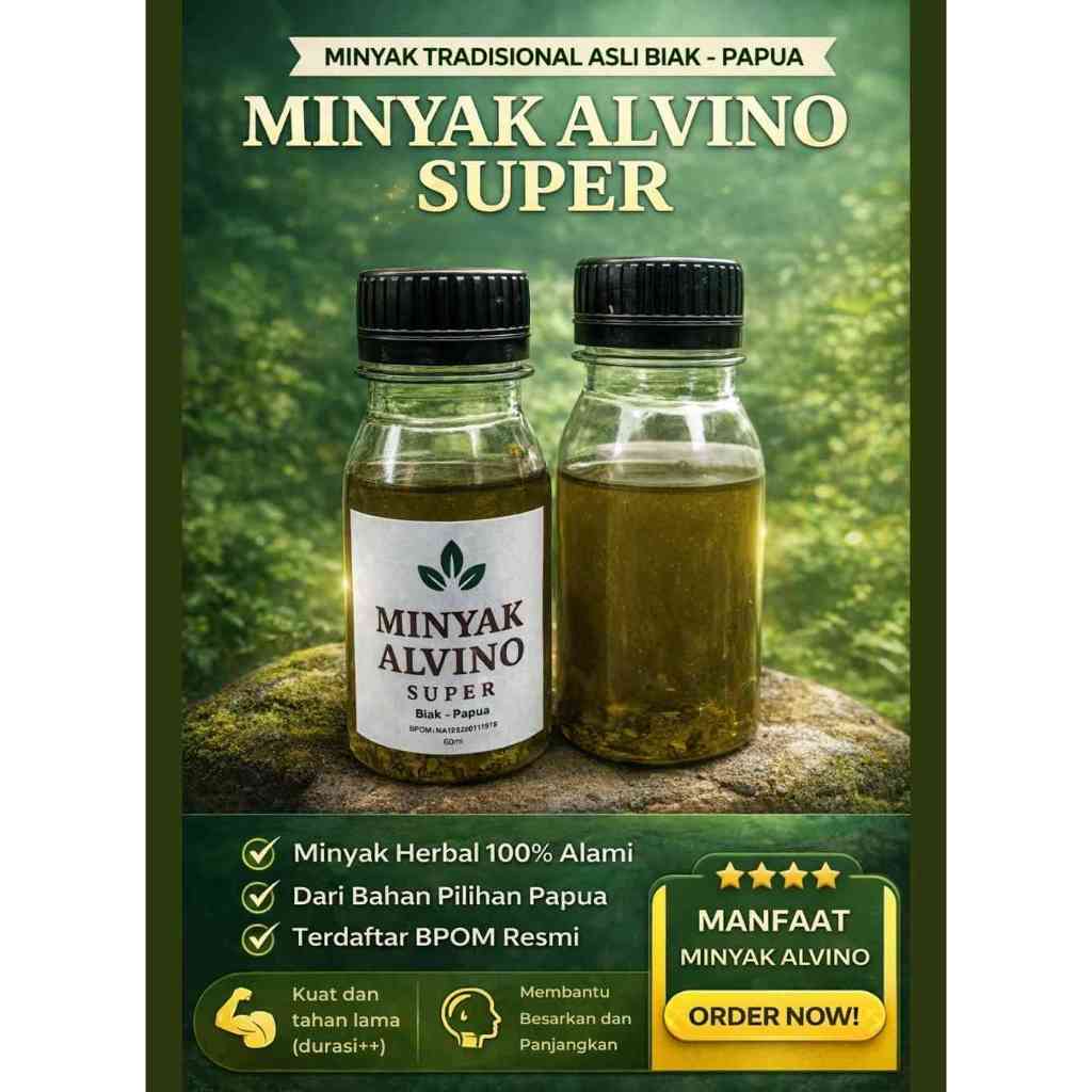 Minyak Alvino Biak Numfor Papua Original 60ml