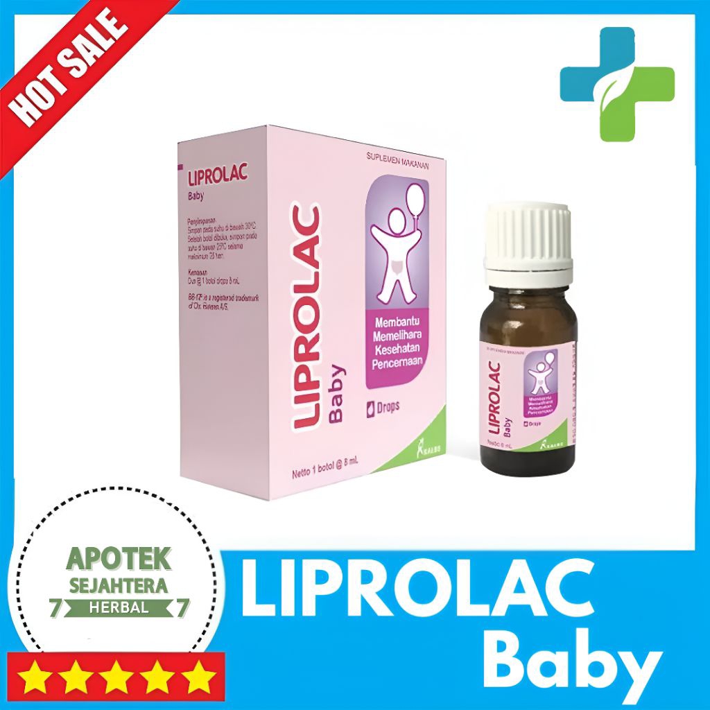 LIPROLAC BABY - LIPROLAC Baby 8ML | Liprolac Baby Suplemen Makanan Membantu Memelihara Pencernaan