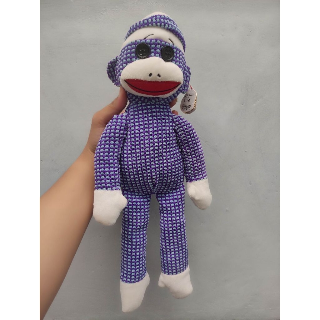 Boneka bulir socks the sock monkey ori ty new tag