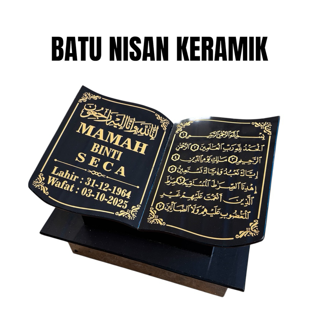 Batu Nisan Keramik/Kramik Plus Dudukan Makam Islam Kristen