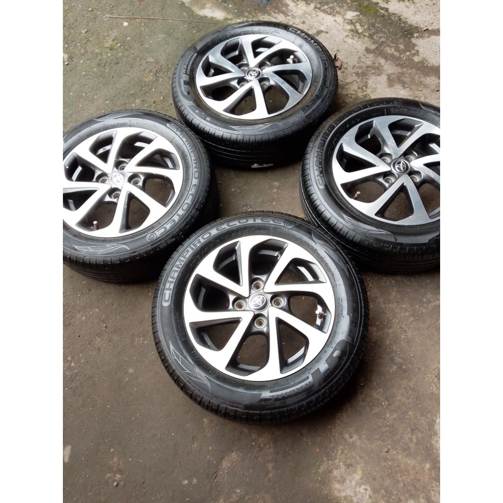 VELG ORI TOYOTA AGYA TRD RING 14 PCD 100 KOMPLIT BAN TEBAL NIK BAN 2023