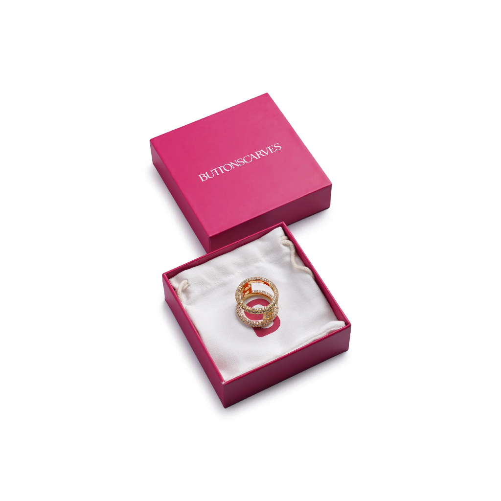 Buttonscarves Sandra Ring Brooch Gold