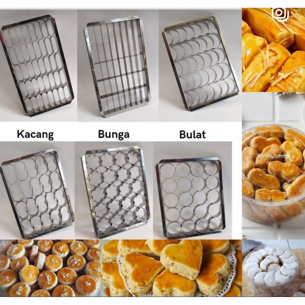 Cetakan kue kering / Cetakan kastengel / Cetakan nastar kotak 40 lubang