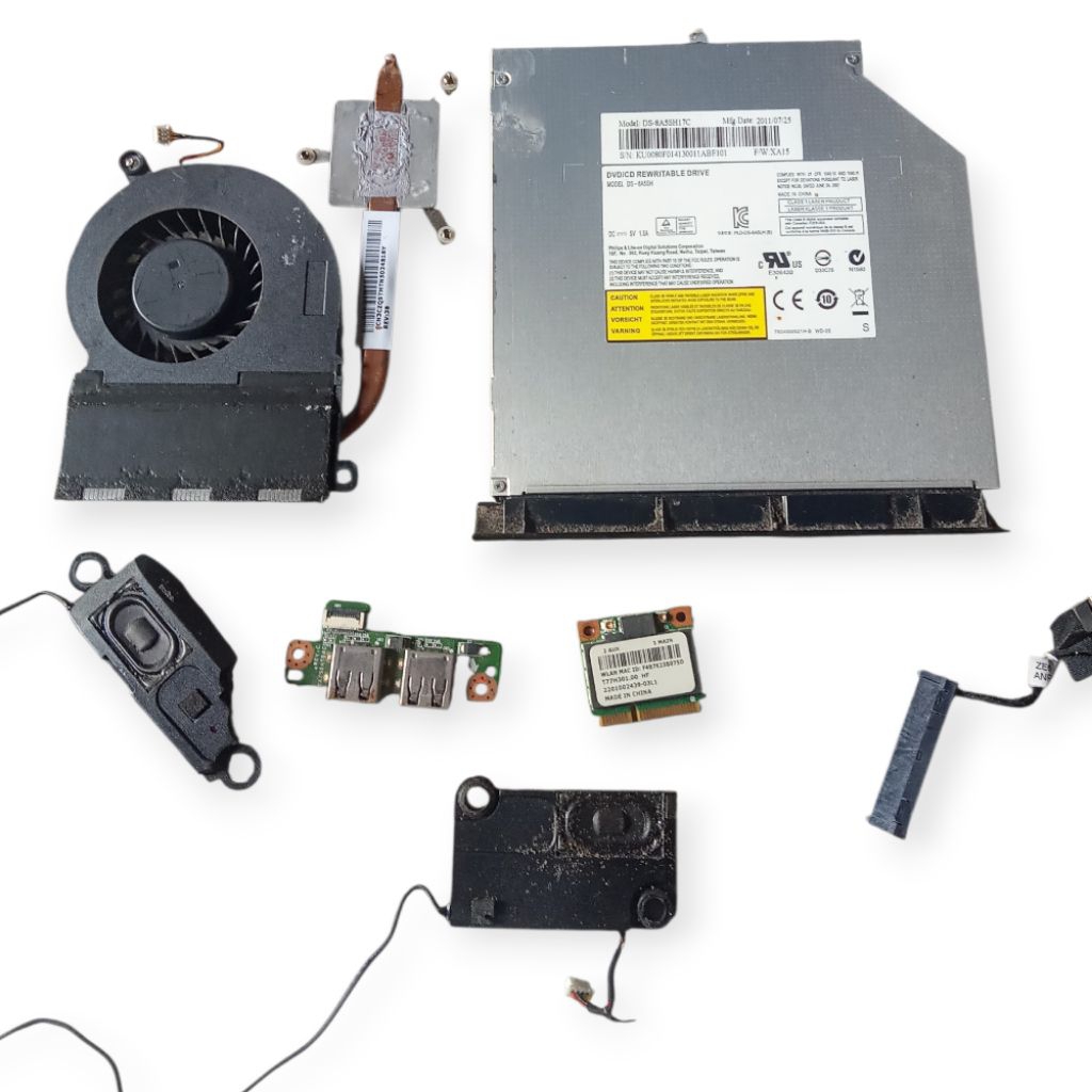 sparepart laptop Acer aspire E1-471 DVD fan kipas prosesor speaker board USB wifi konektor hardisk