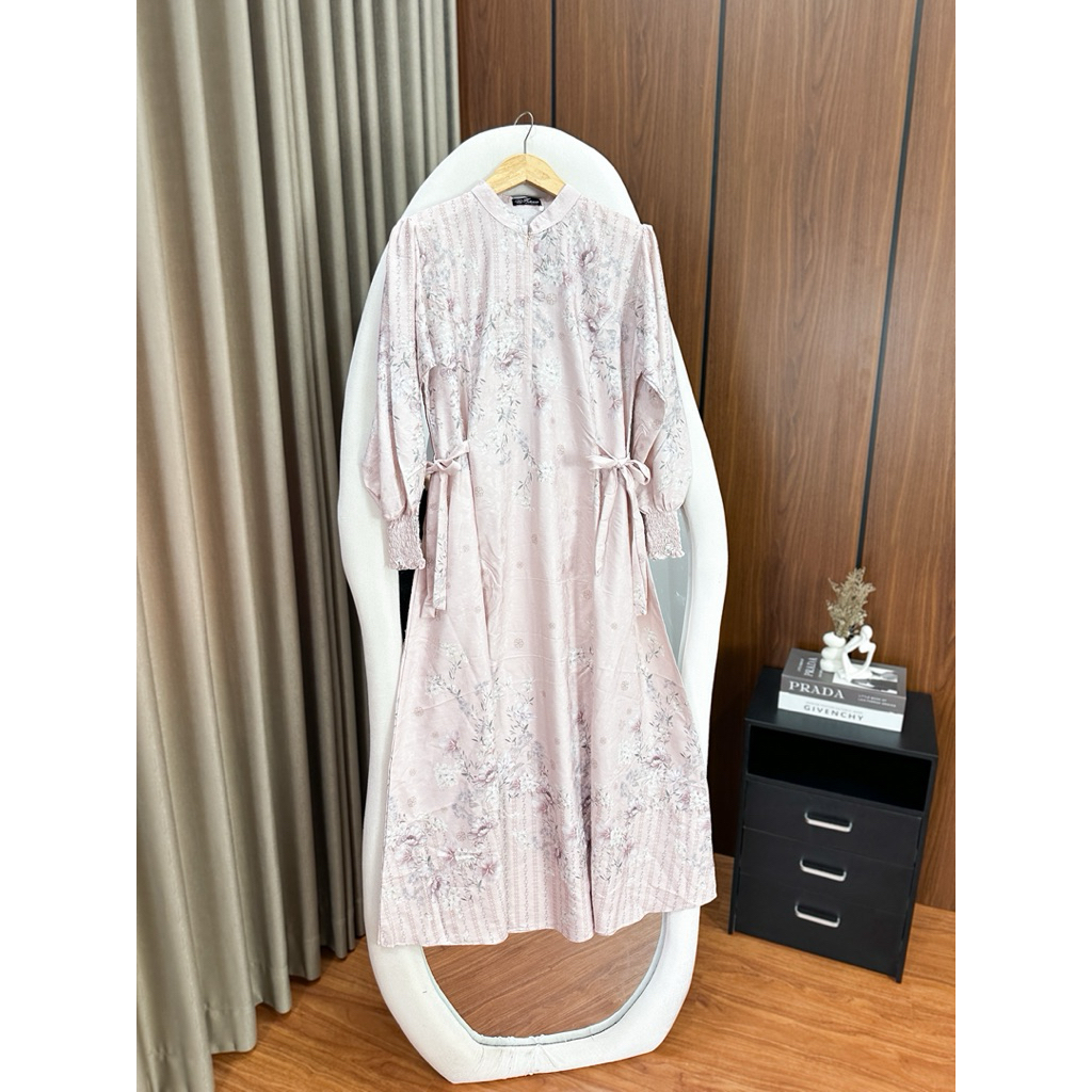 Humaira Dress Raya - Model Terbaru Raya  Series dengan Desain Elegan Bahan Jaguar Embos Dobby Untuk 