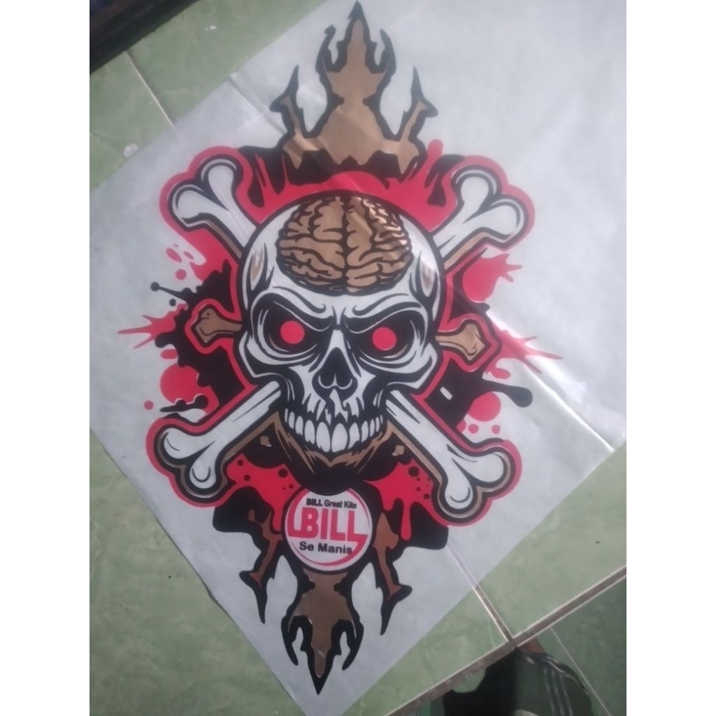 Kertas layangan sukhoi 3 warna( kepala tengkorak ) @50 pcs