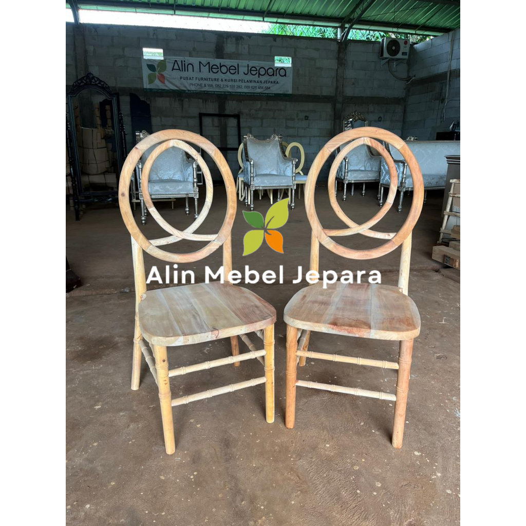 KURSI OLIVIA JATI , KURSI AKAD BULAT, DEKORASI PELAMINAN, DEKORASI AKAD