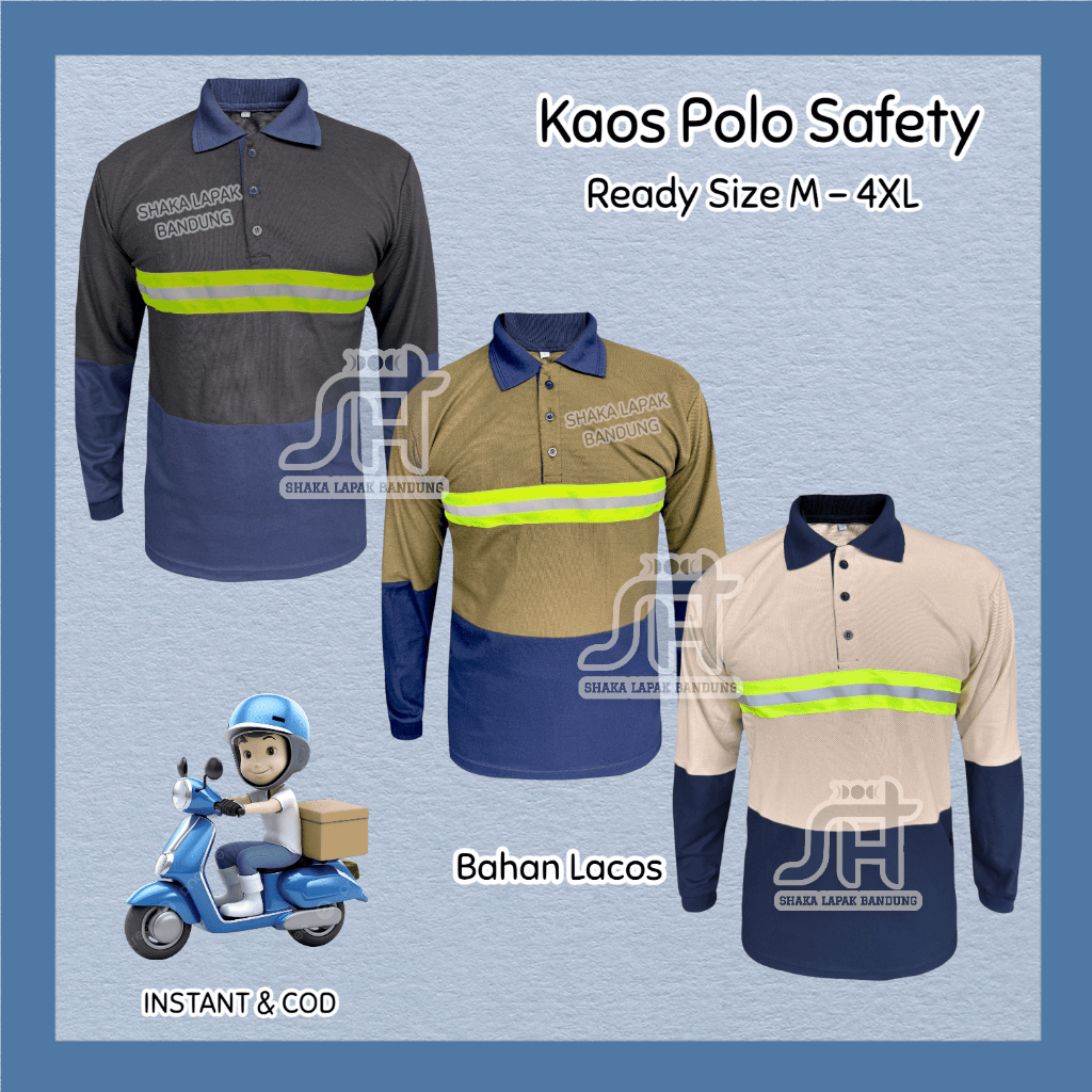Kaos Kerah Polo Polos Cocok untuk Proyek & Outdoor - Bahan Dingin & Scotlight untuk Proyek