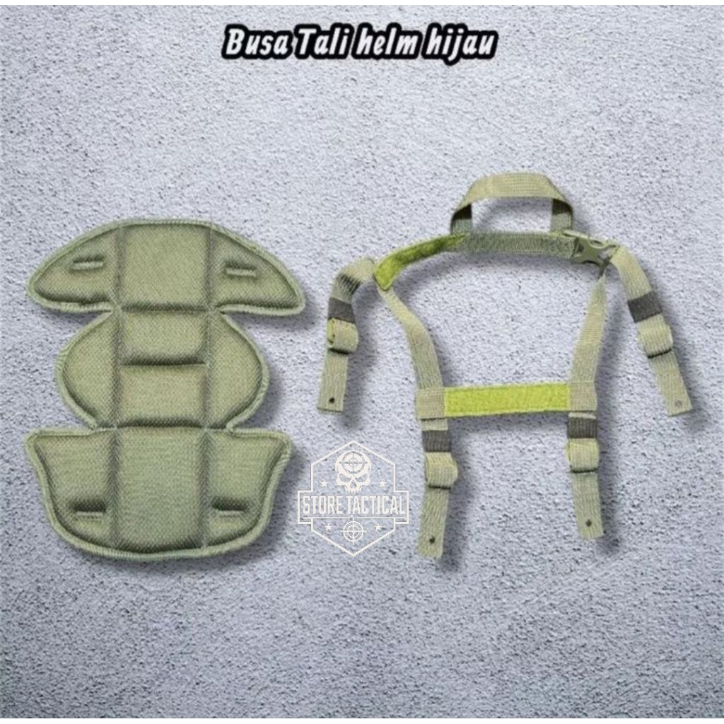 Busa helm tactical Tali helm hijau tactical