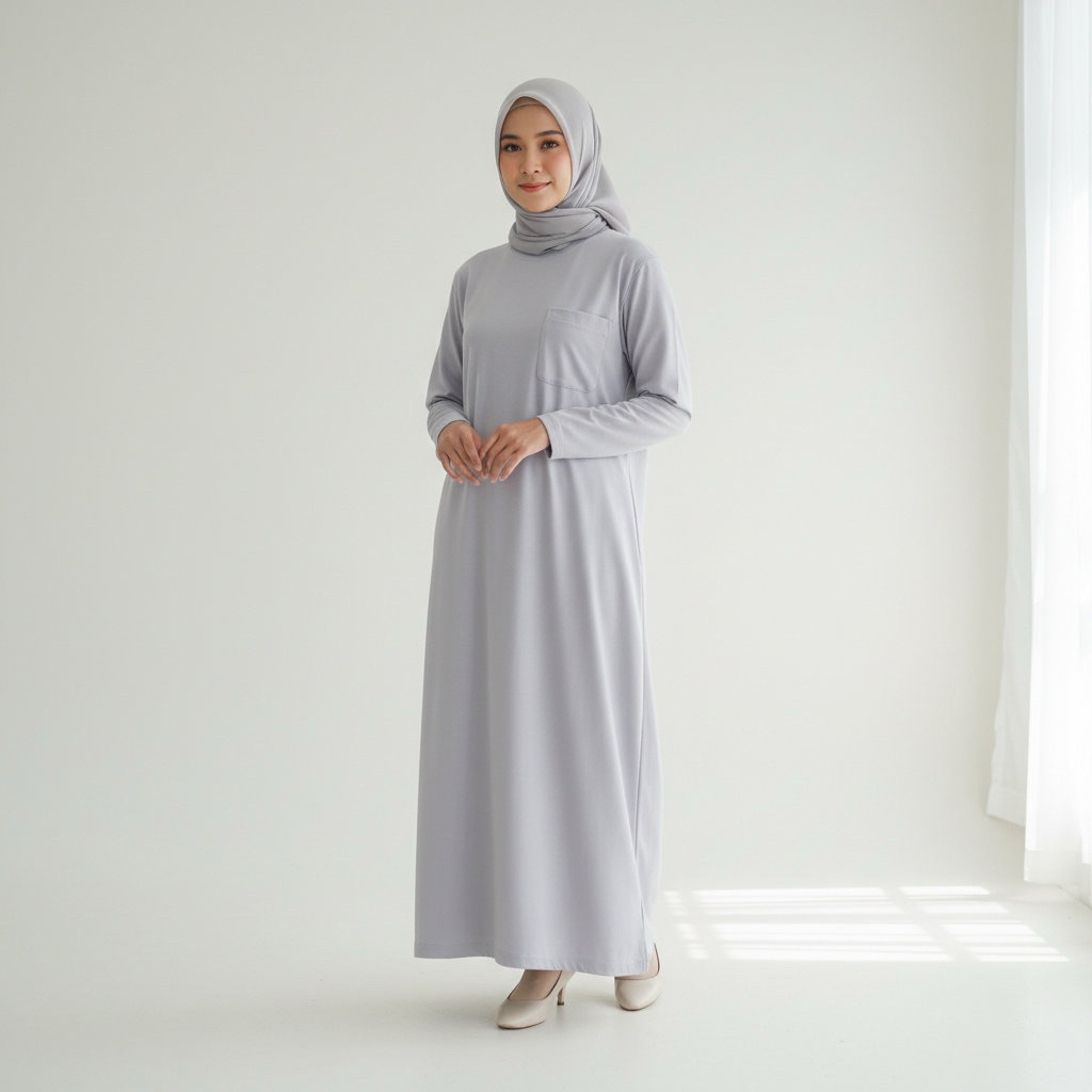 Abaya / Gamis / Dress Harian / Dres Kaos Katun