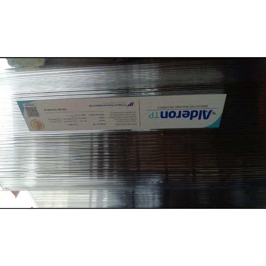 atap Alderon Transparan tebal4,5mm panjang 3m,4m,5m,6m