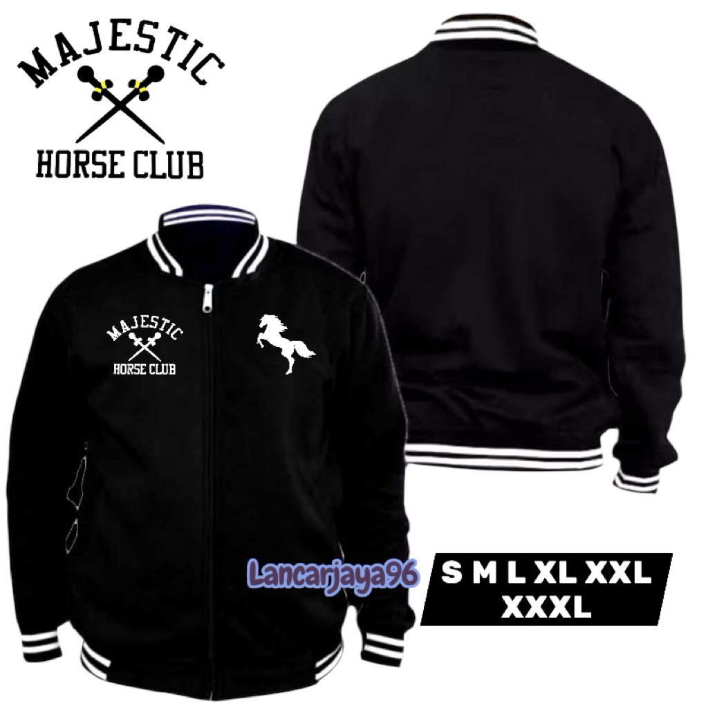 COD Jaket Varsity Kuda Jaket Majestic / Horse Club Termurah / Hoodie Distro Kualitas Terbaik