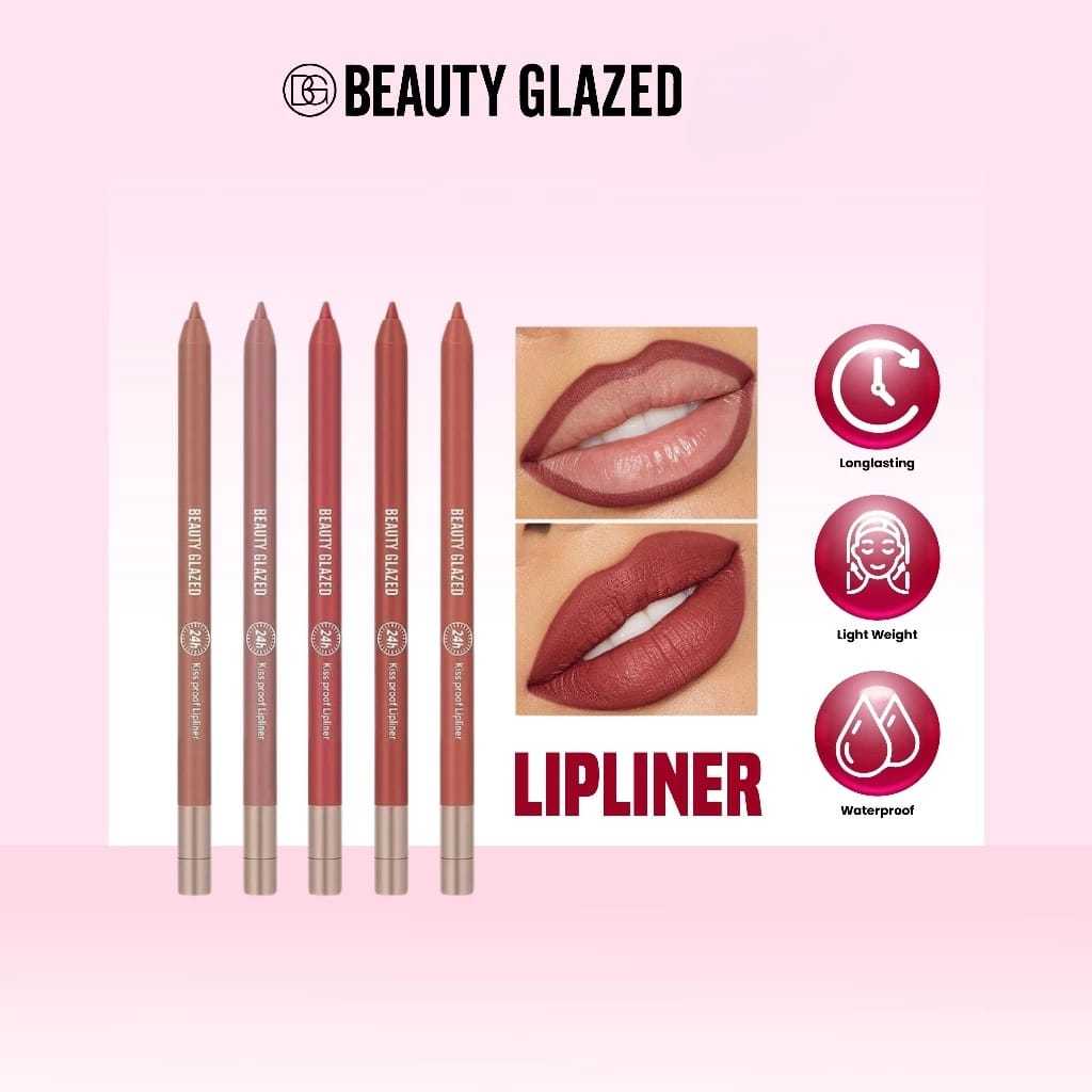 Beauty Glazed Waterproof & Long Lasting Lip Liner Lip Liner Pencil Bibir Lip Pencil Lip Liner Matte