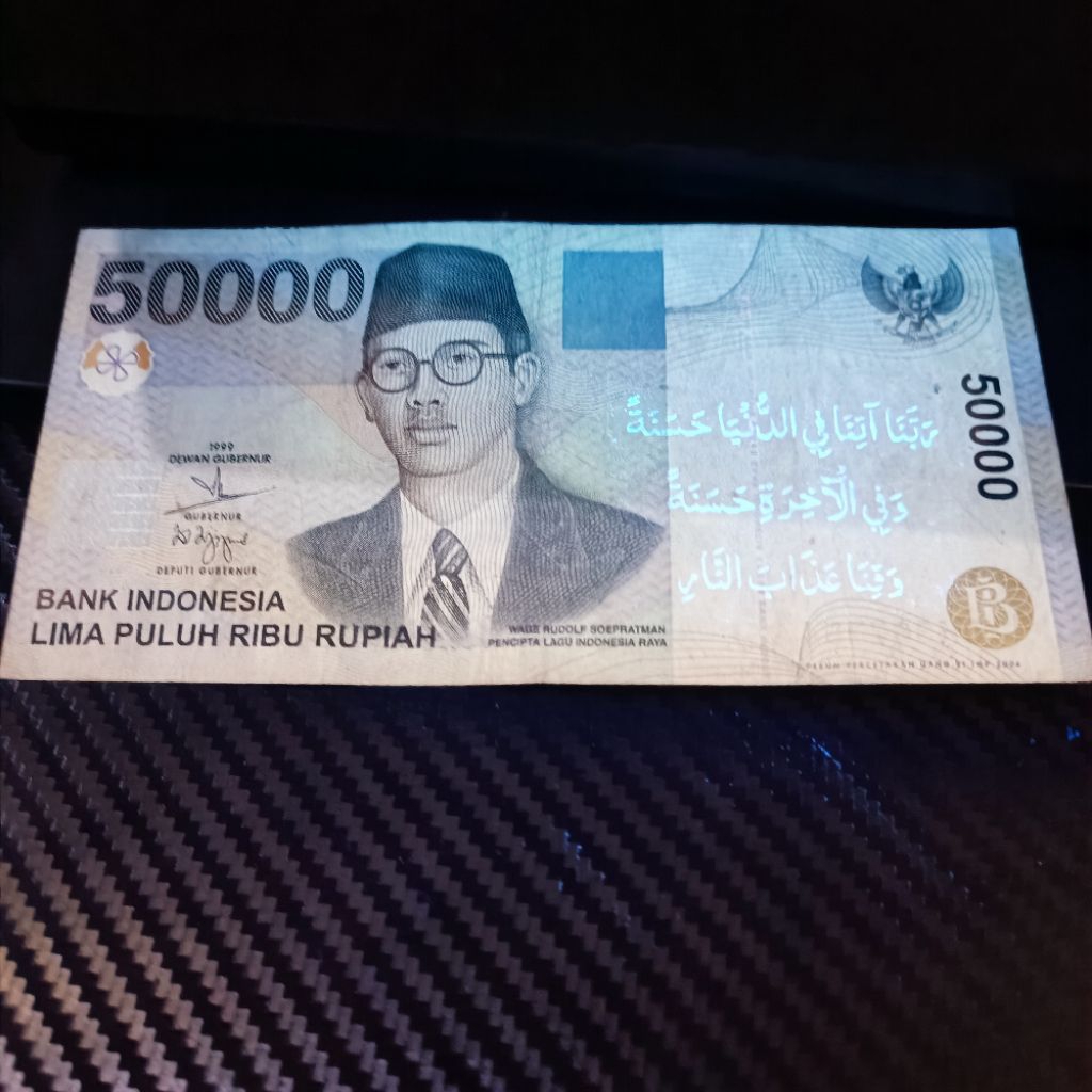 Uang Kuno Asli 50000 WR Soepratman Tahun 1997