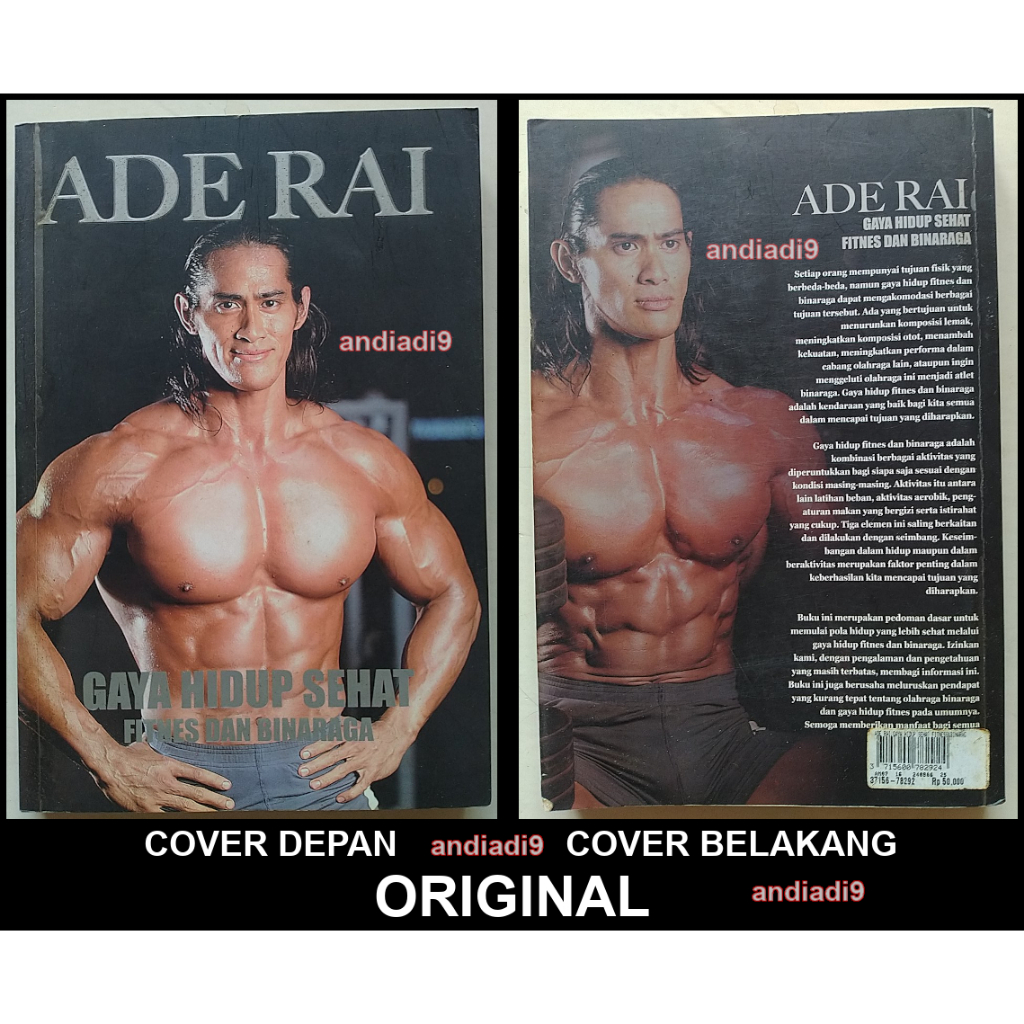 BUKU ADE RAI GAYA HIDUP SEHAT FITNES DAN BINARAGA CETAKAN PERTAMA 2006 ORIGINAL ASLI