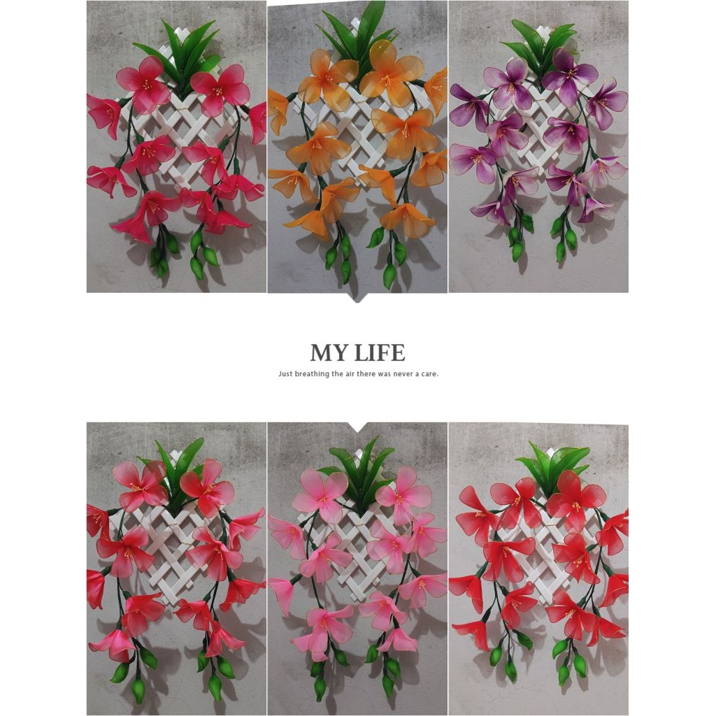 kreasi PONTIANAK bunga nylon stoking dinding bunga tempel dinding