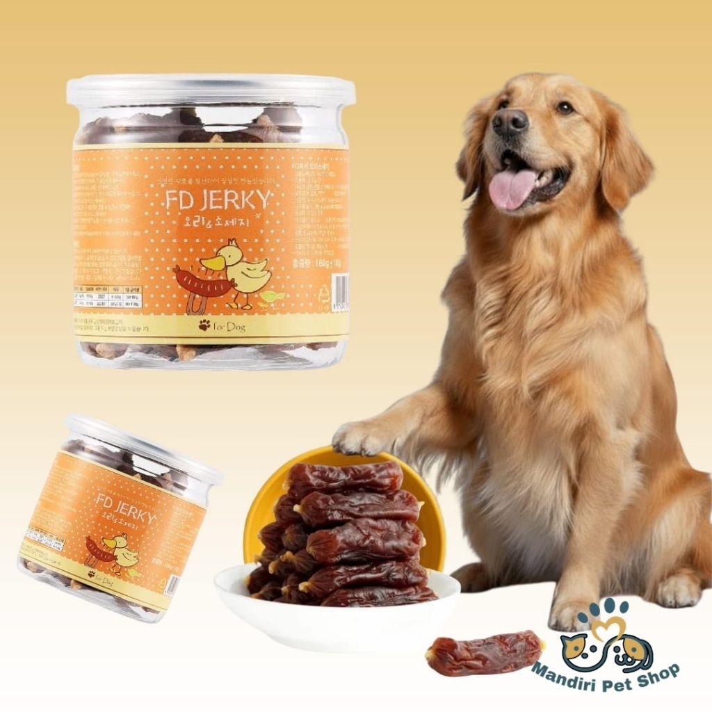 FD Jerky Sausage Duck Snack Anjing / Sosis Cemilan Anjing Freeze Dried Korea