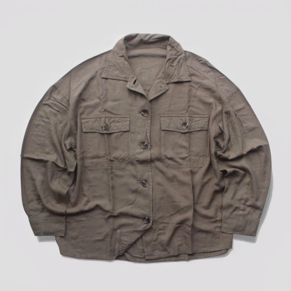 Gu Kemeja Military Workshirt Double Pocket