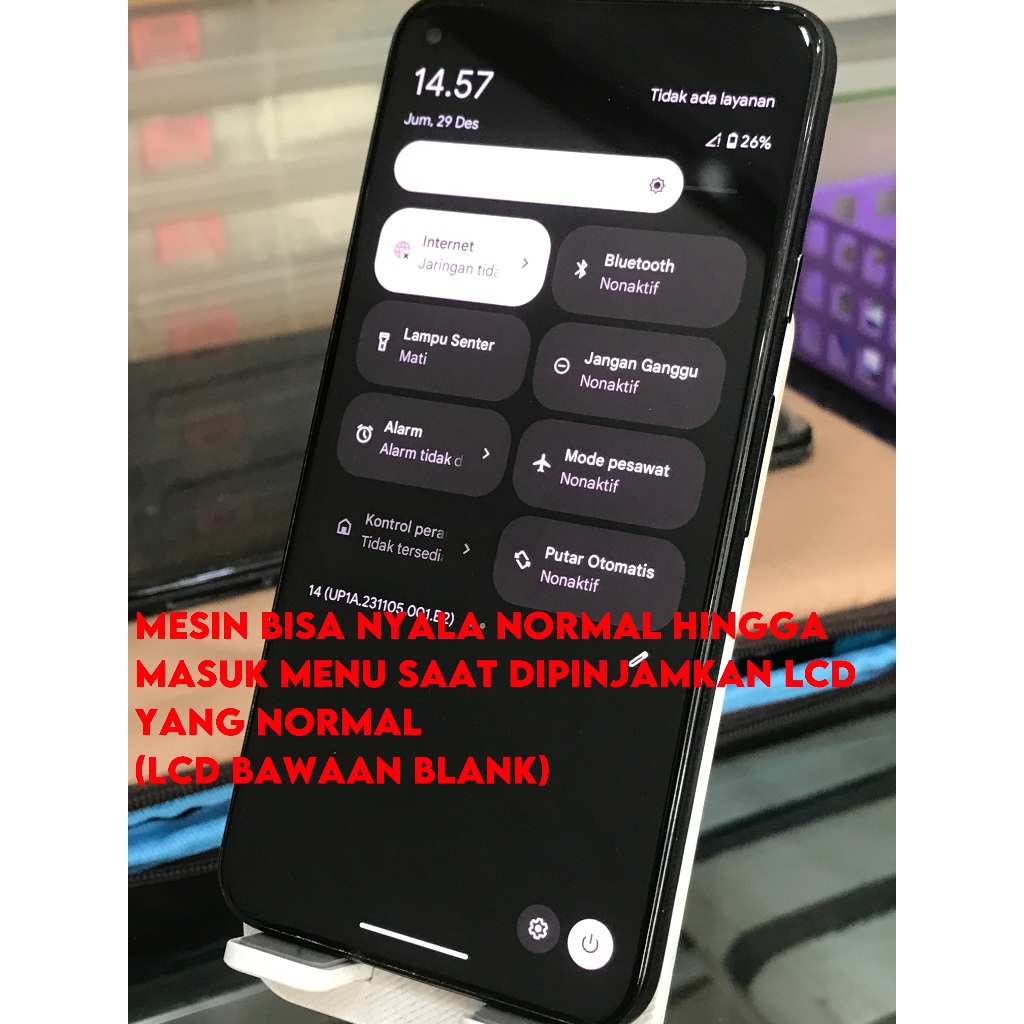 Pixel 5 Ram 8/128GB Bekas, Minus LCD Tidak Tampil Gambar, Sinyal dan Wifi harus Re-write imei dulu, 