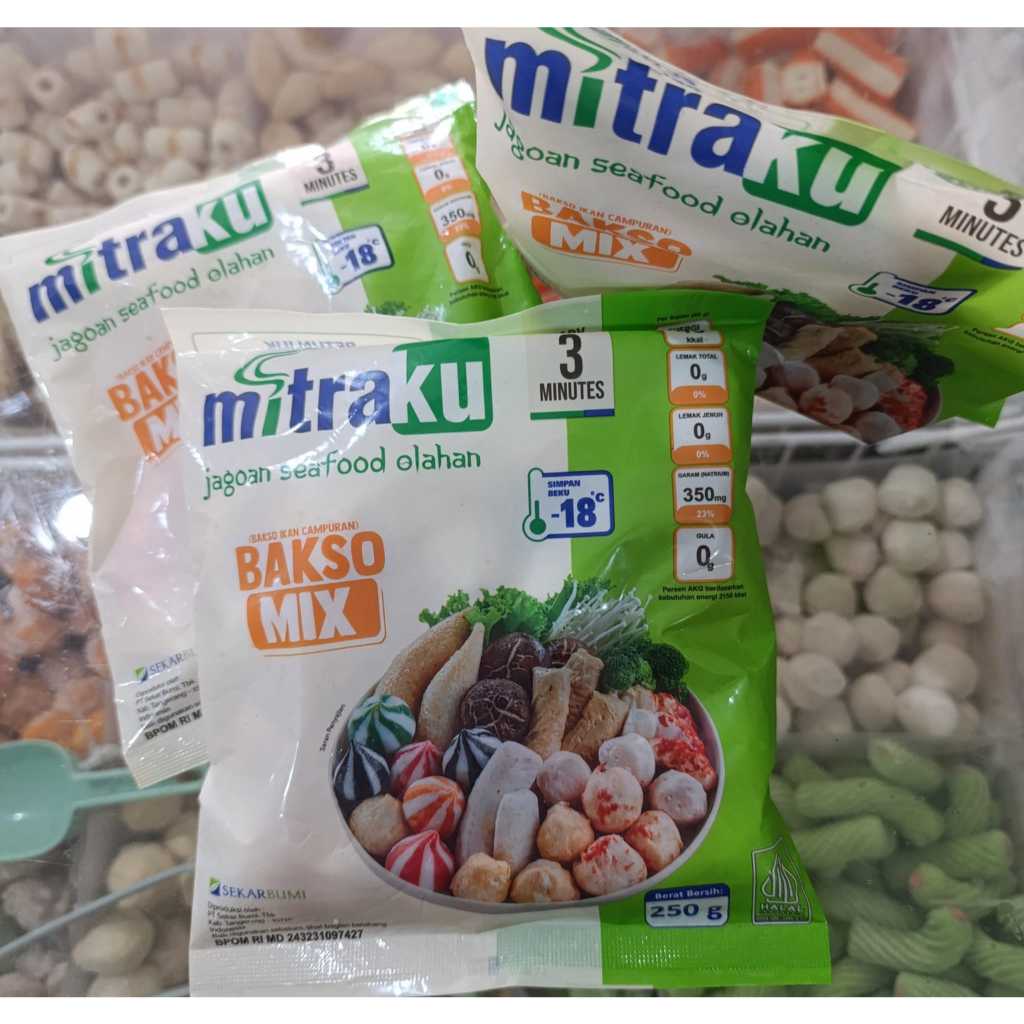 Mitraku Bakso ikan Mix seafood 250gr