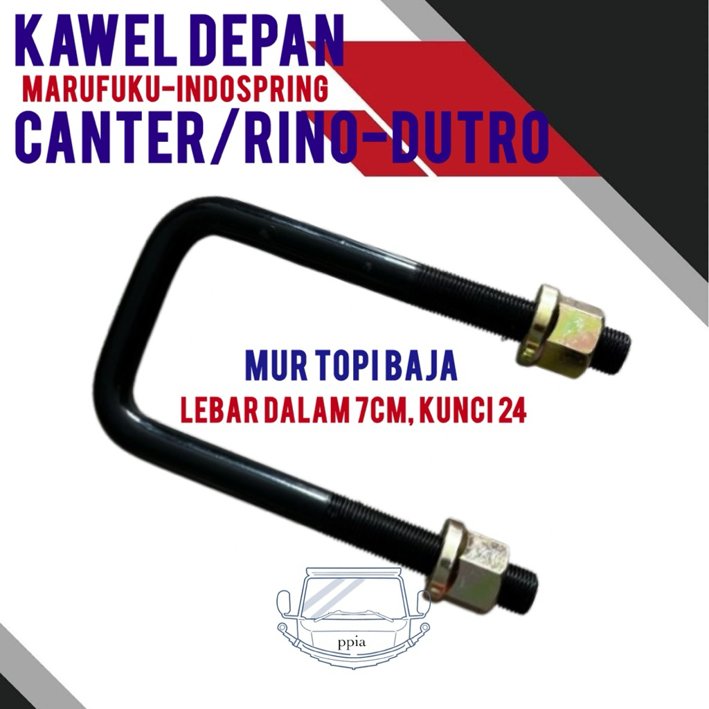 Kawel Per Depan Canter Baja Mur Topi Indospring Marufuku Kawel Depan Rino Baja Kawel Depan Dutro Baj