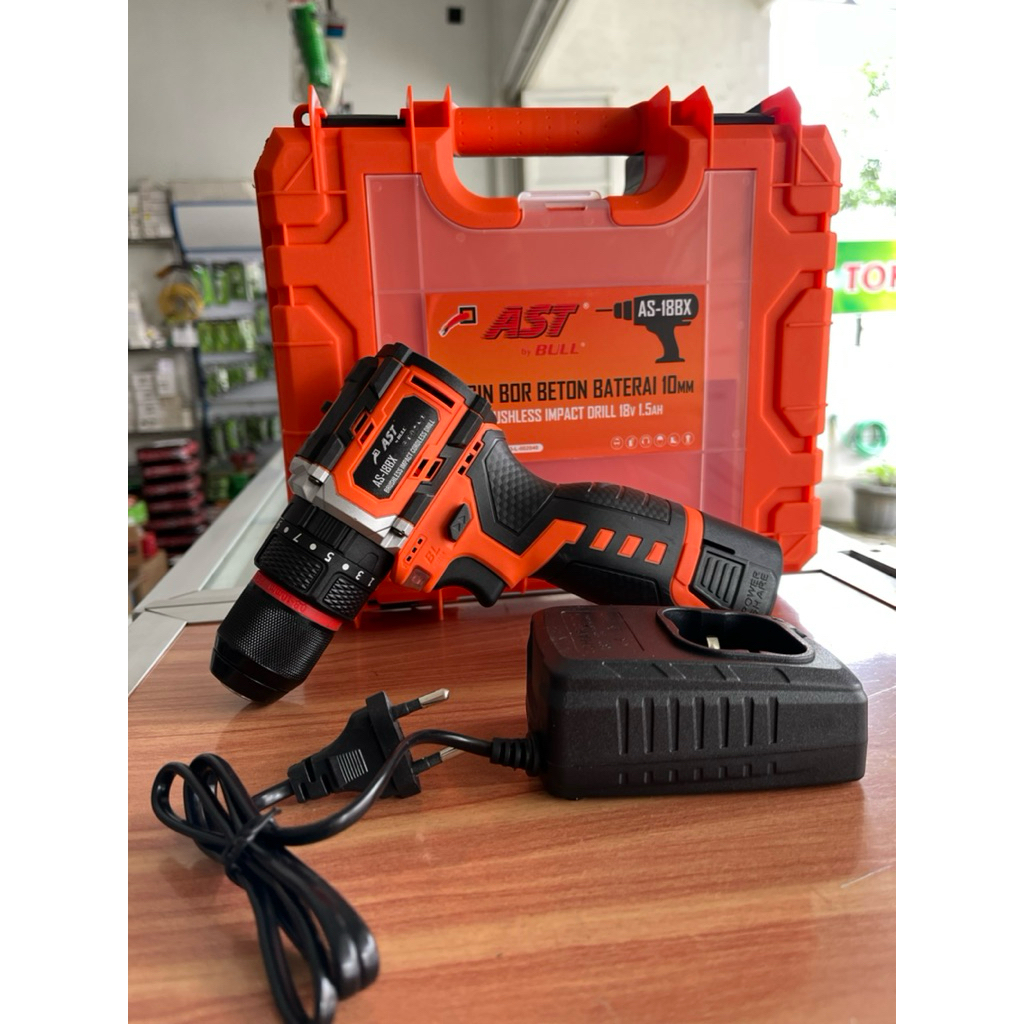AST Mesin Bor Baterai AS-18BX Impact Beton Brushless AS18BX 10mm / Cordless Drill 18BX Brushless