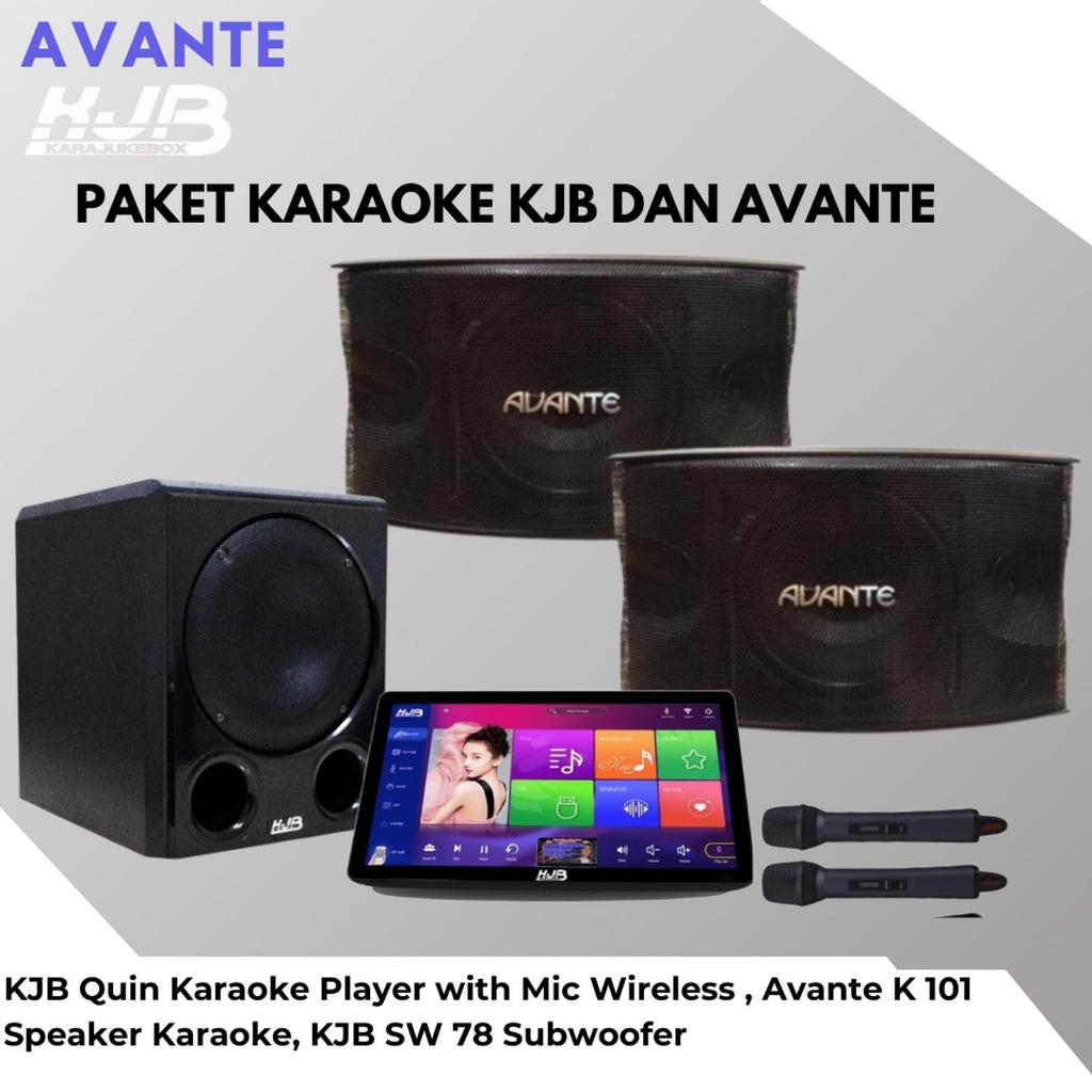 Paket Karaoke KJB King Player Karaoke, Avante K101 Karaoke Speaker, KJB SW78 Subwoofer