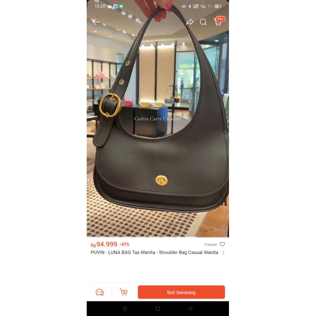 shoulder bag hitam like new